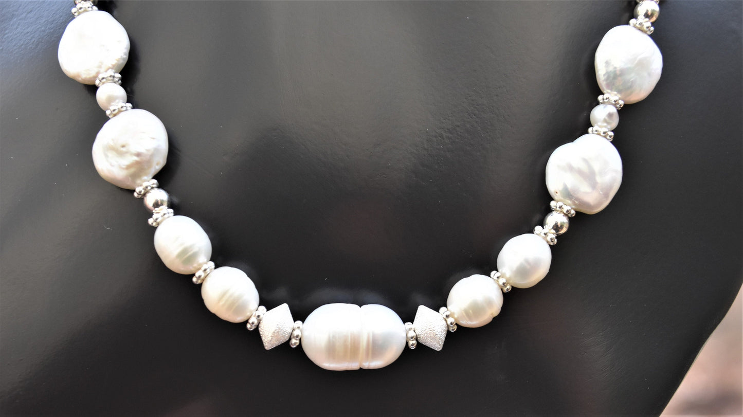 Freshwater Coin Pearl Necklace