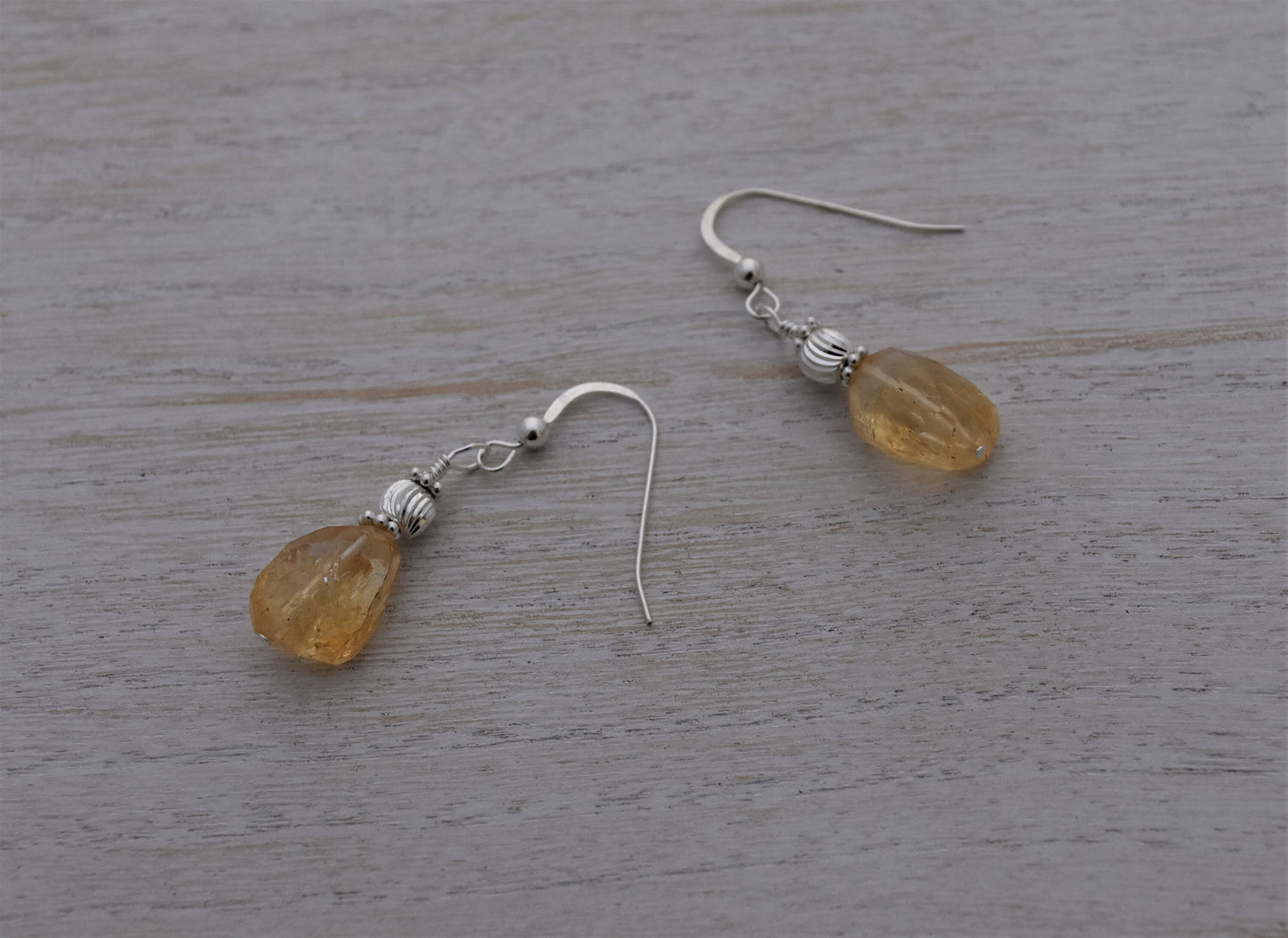 Citrine and Sterling Silver Earrings