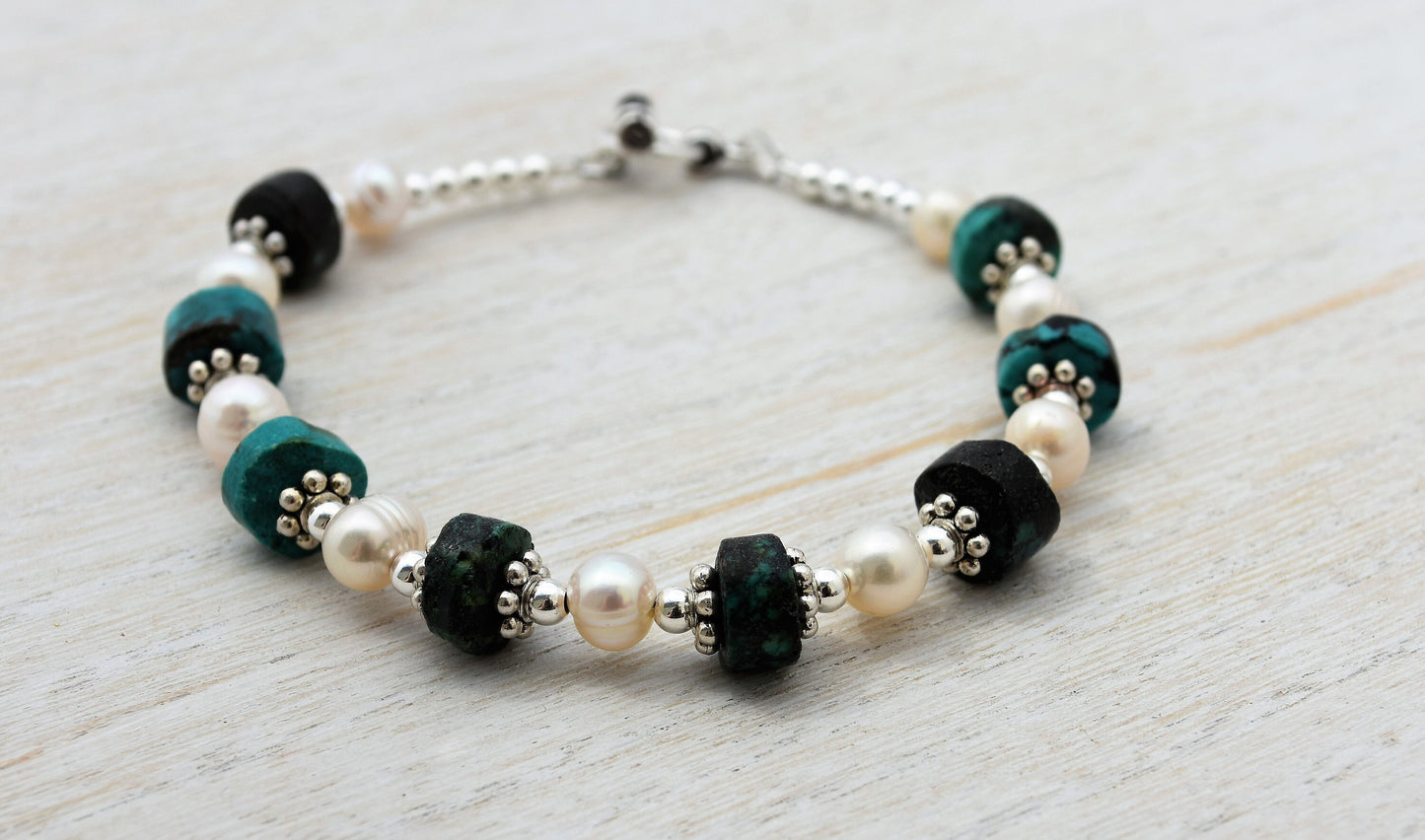 Turquoise and Pearl Bracelet