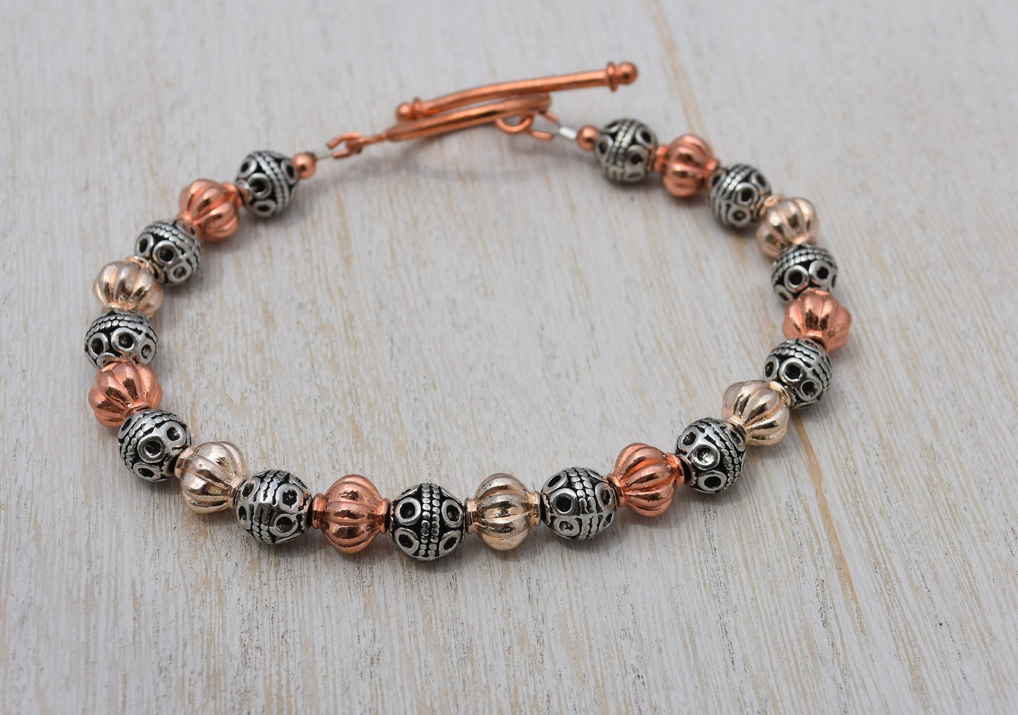 Mixed Metal Bead Bracelet