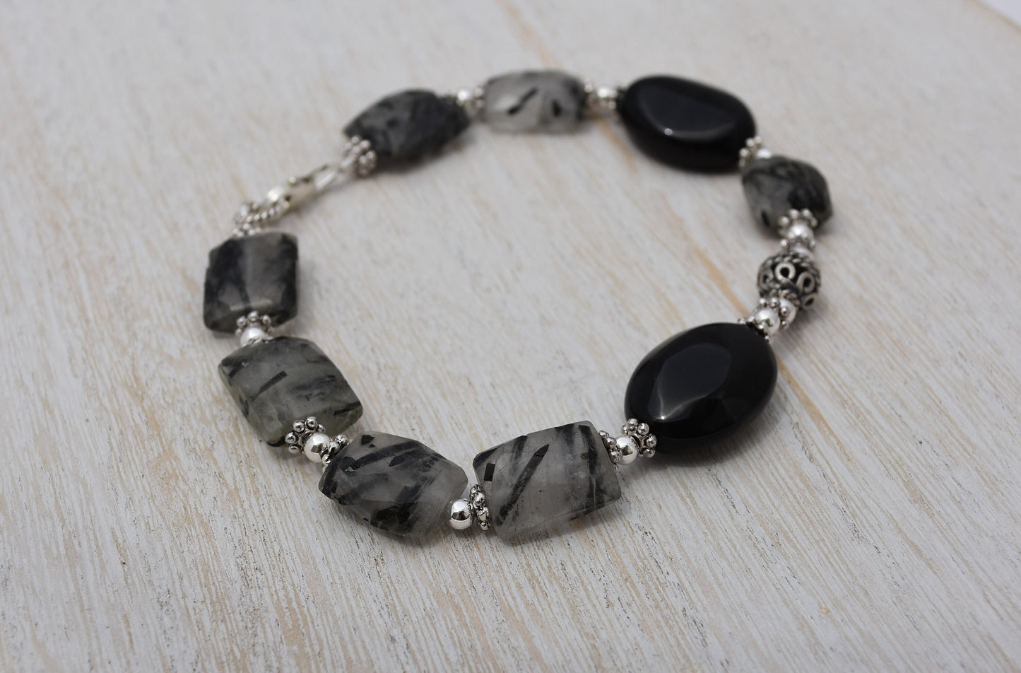 Tourmalinated Quartz Bracelet