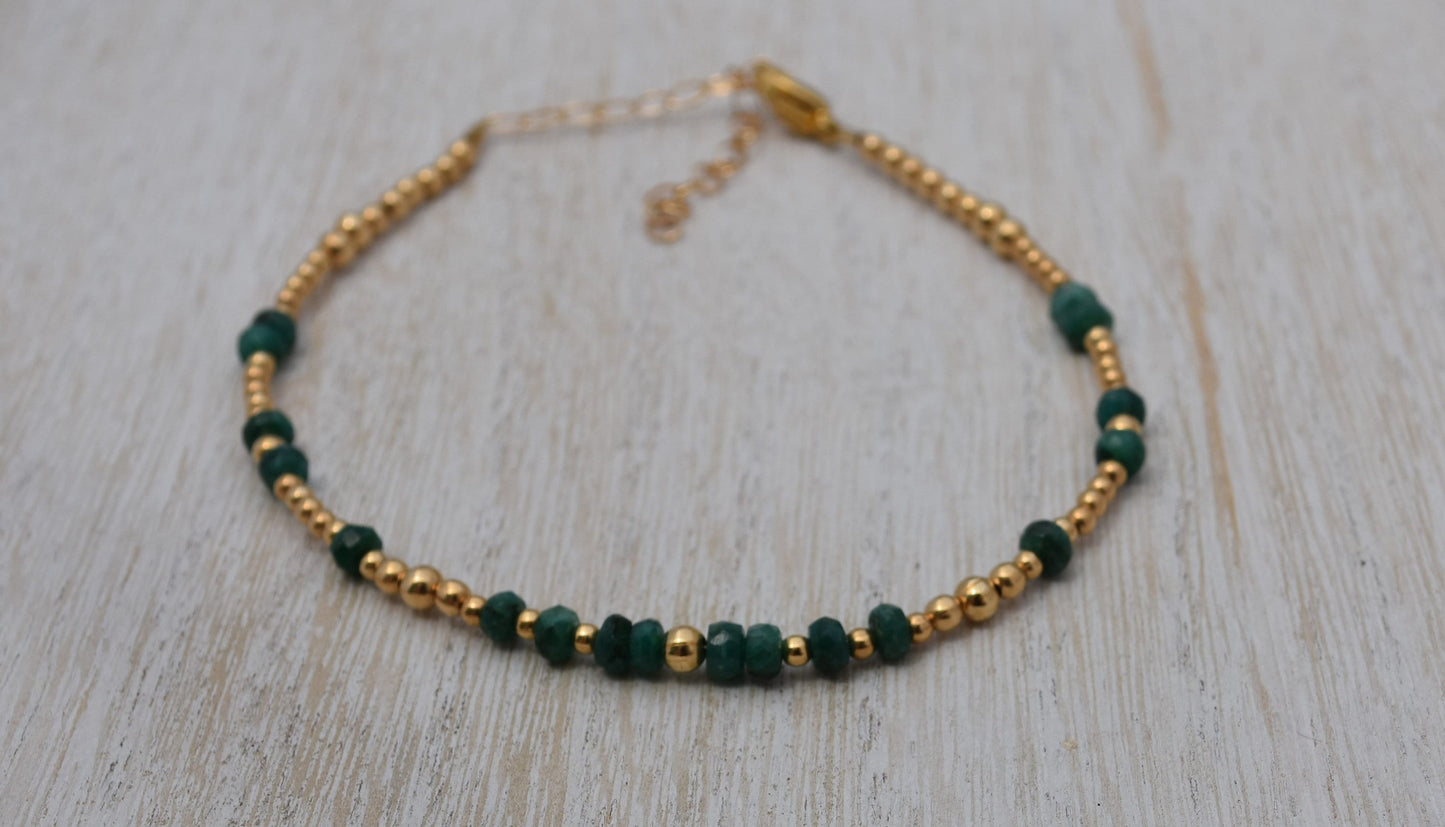 Emerald Bead Bracelet