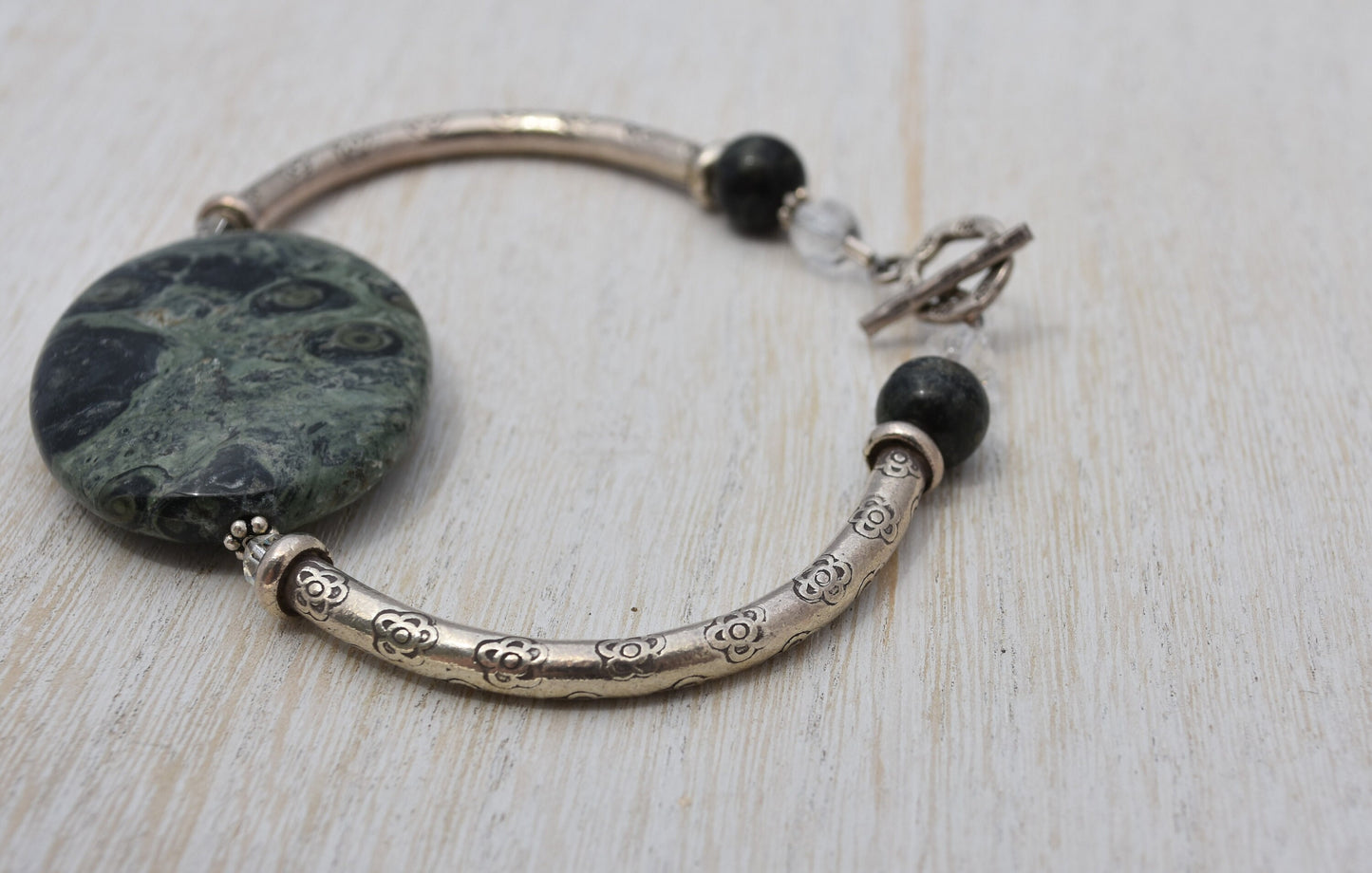 Kambaba Jasper Silver Bracelet