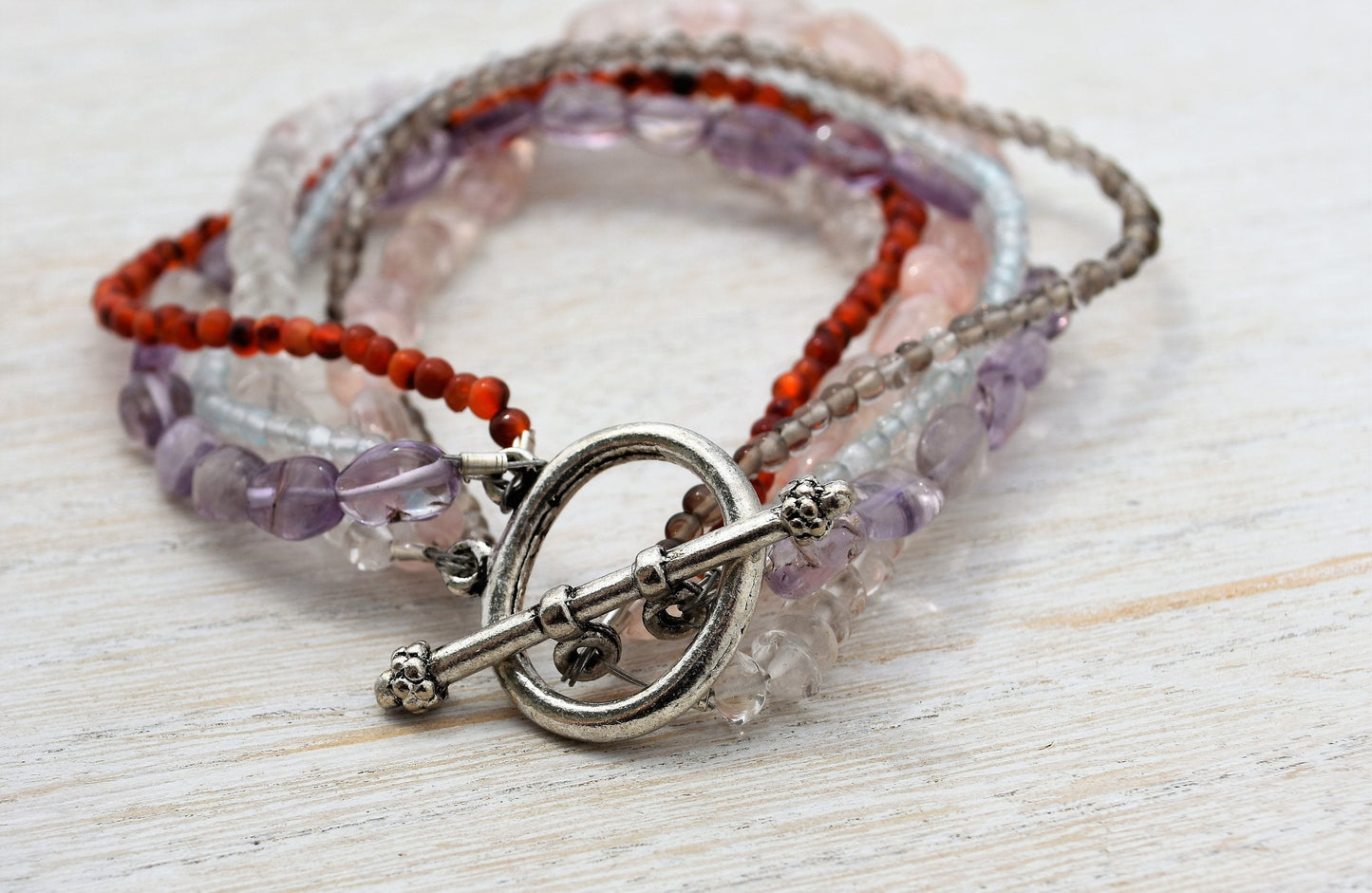 Multi Strand Gemstone Bracelet