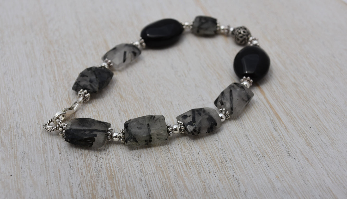 Tourmalinated Quartz Bracelet