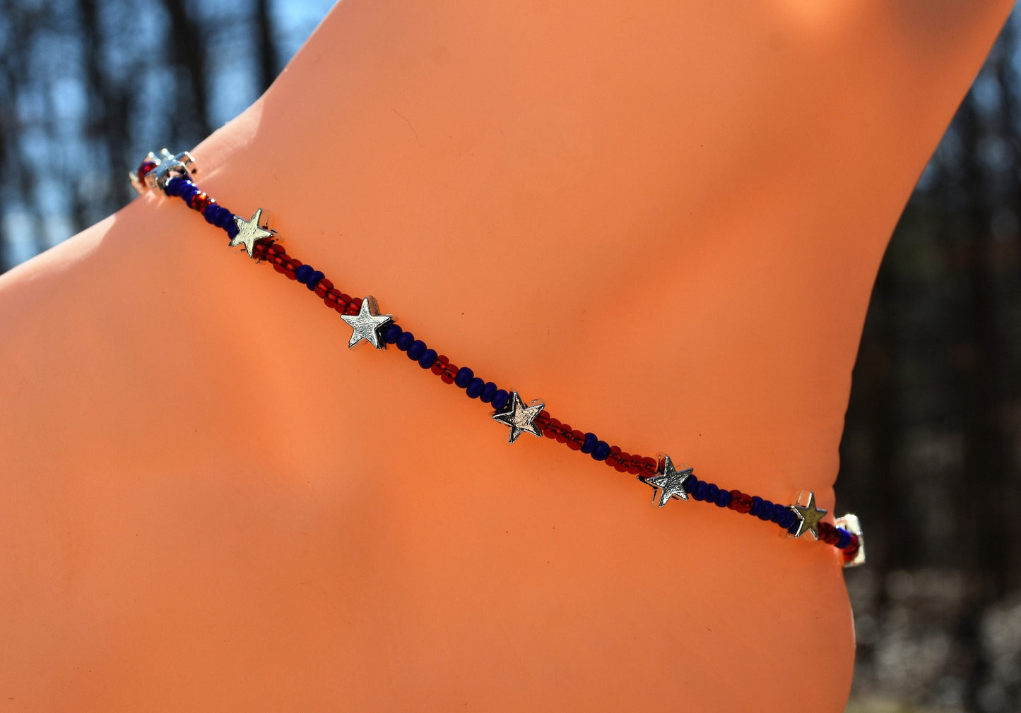 Patriotic Star Ankle Bracelet