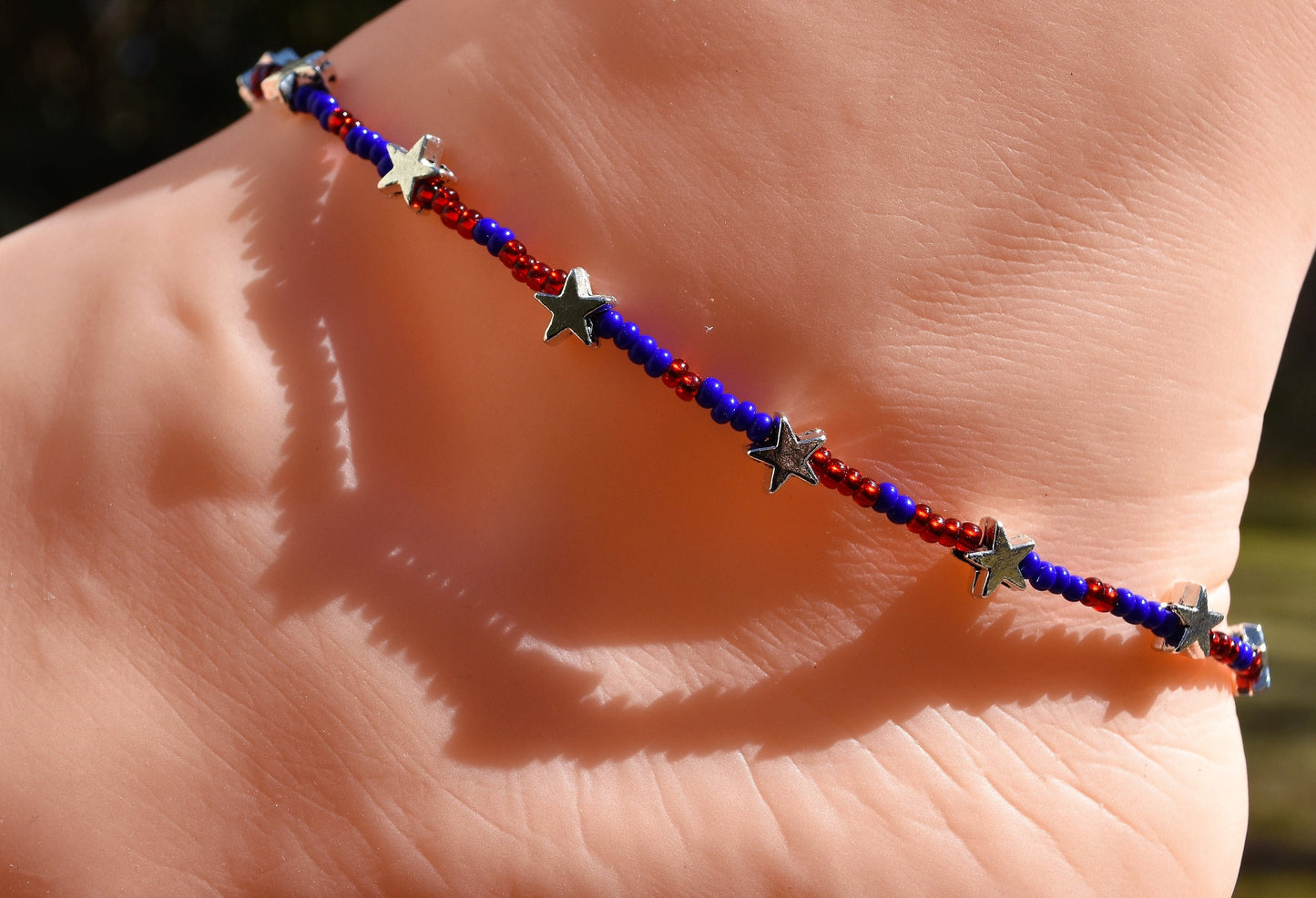 Patriotic Star Ankle Bracelet