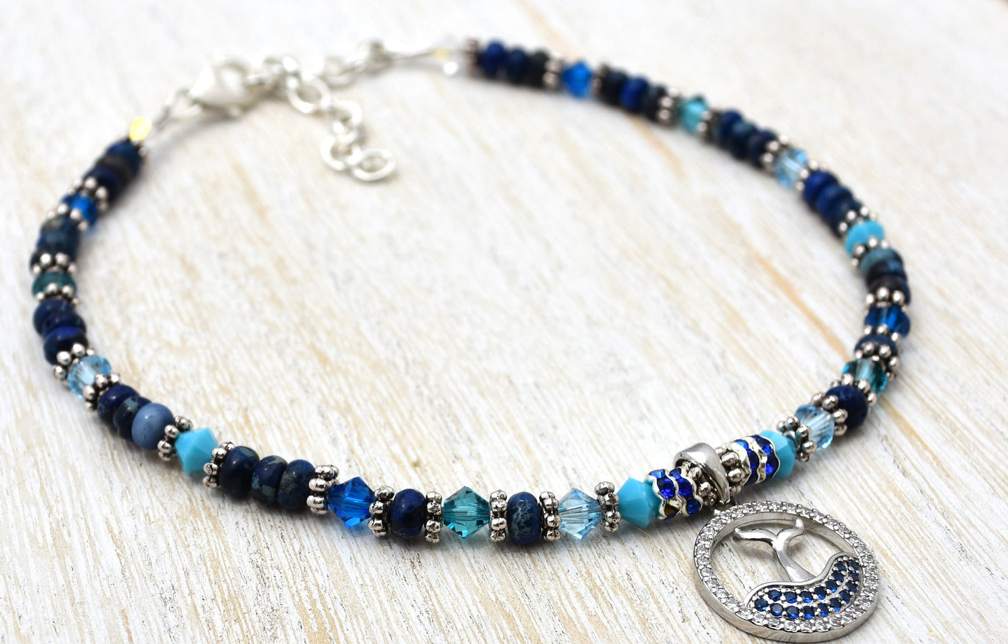 Dolphin Tail Sodalite Anklet