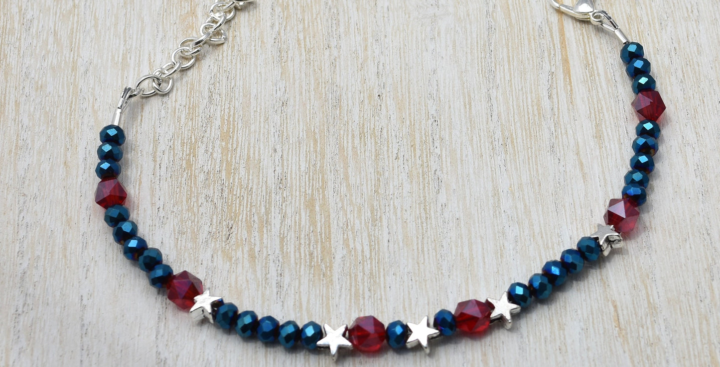 Americana Bracelet, Adjustable to 8"