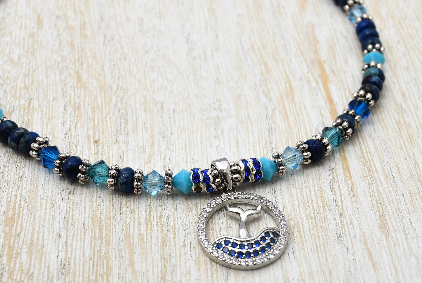 Dolphin Tail Sodalite Anklet