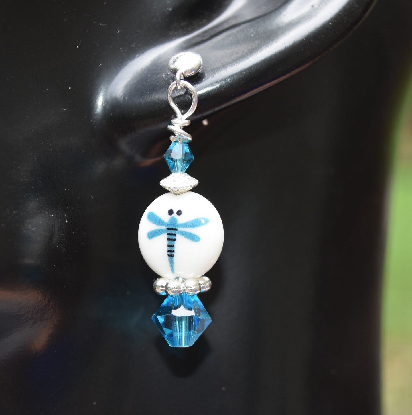 Dragonfly Earrings, Sterling Silver Posts