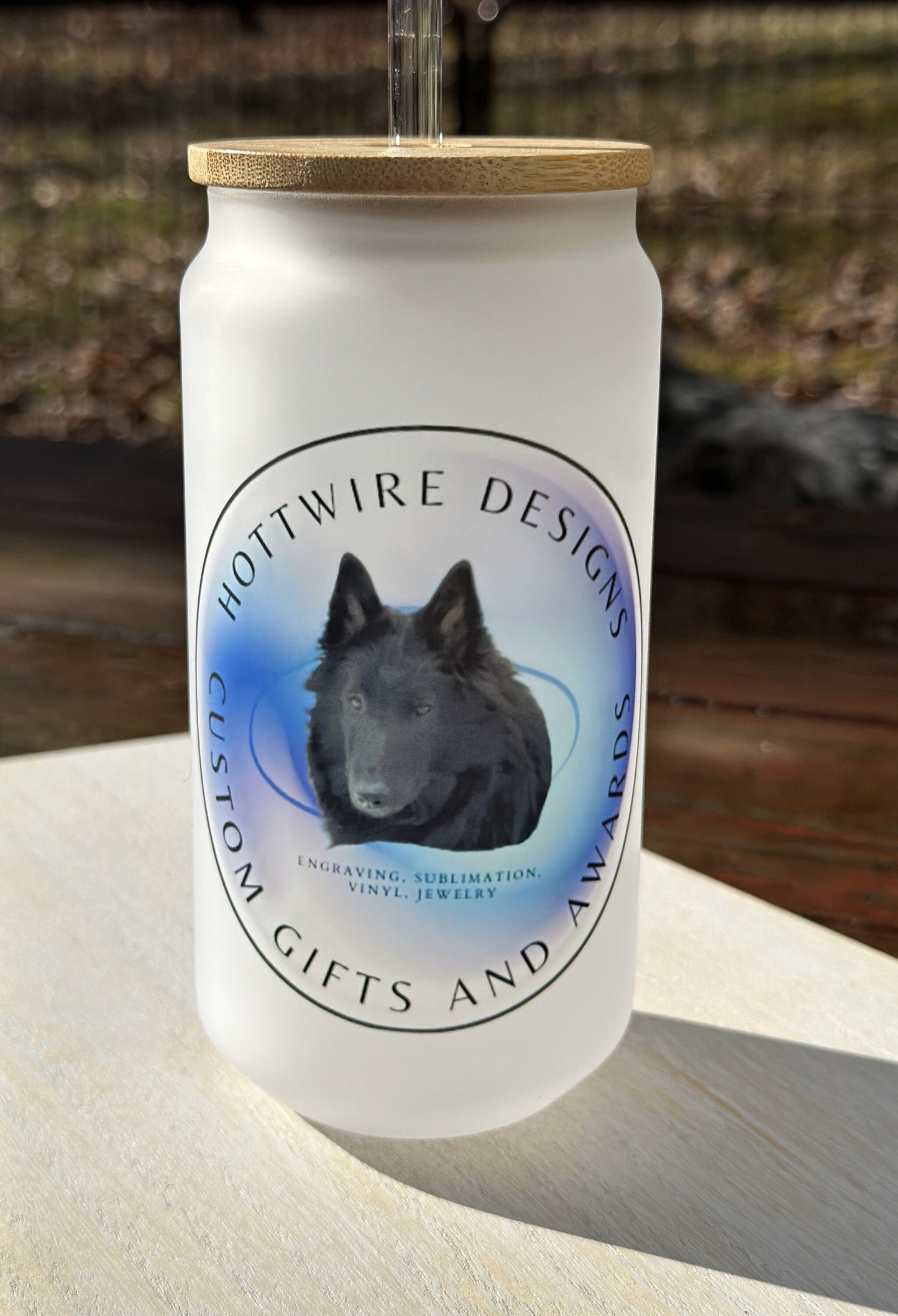 Custom Logo Frosted Glass Beer Can Mug, 18oz Iced Coffee Cup