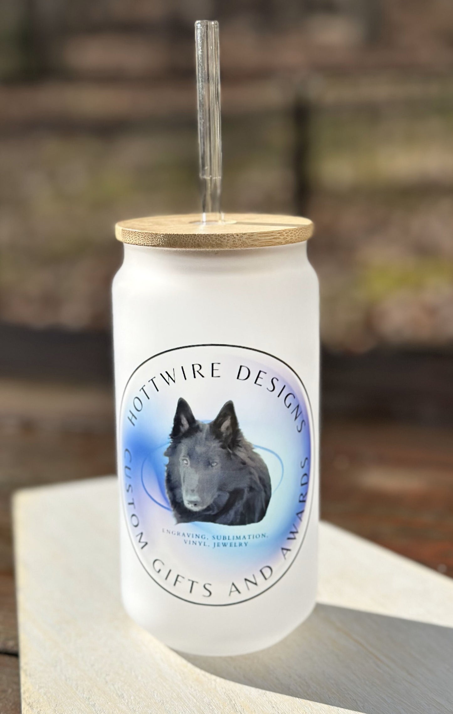 Custom Logo Frosted Glass Beer Can Mug, 18oz Iced Coffee Cup