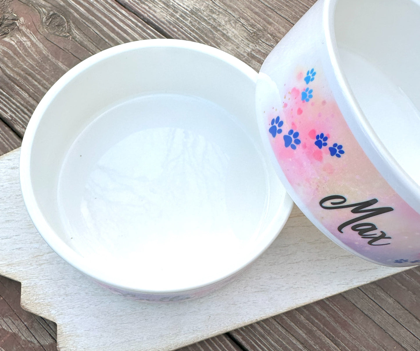 Personalized Ceramic Pet Food Bowls, Medium Size, 2.5 Cup