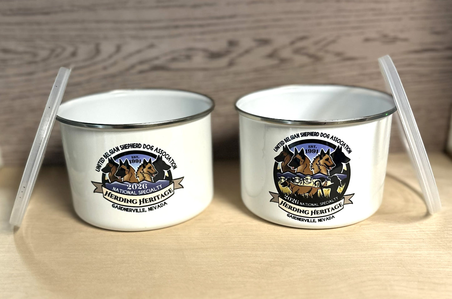 UBSDA Logo Metal Enamel 26oz Lidded Bowl