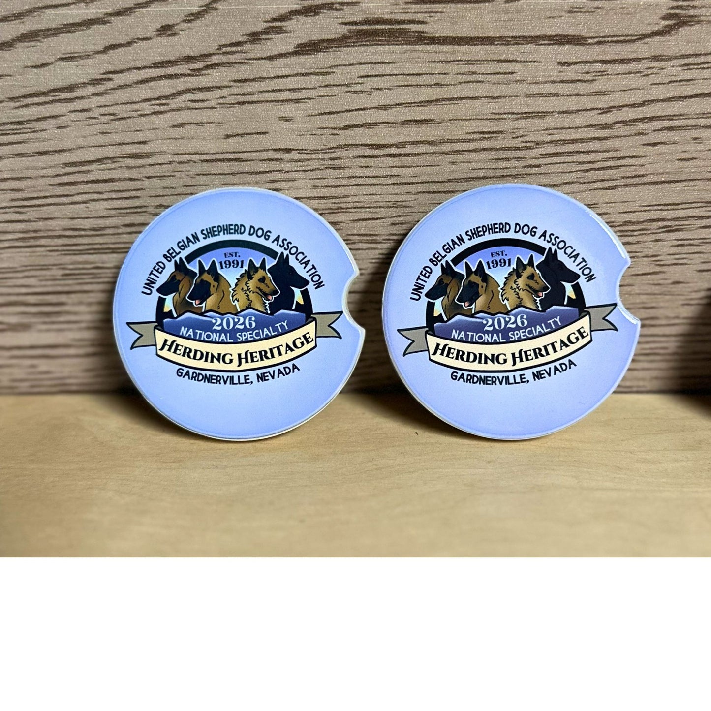 UBSDA Logo Car Coasters - Set of 2