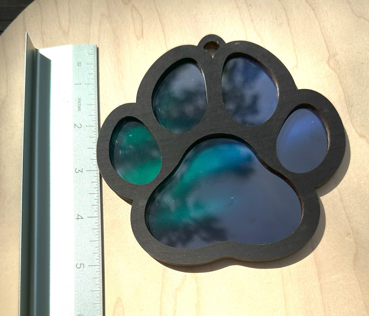 Dog Paw Sun Catcher, Northern Lights