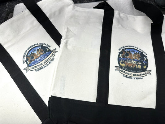 UBSDA Logo Zipper Canvas Tote Bag