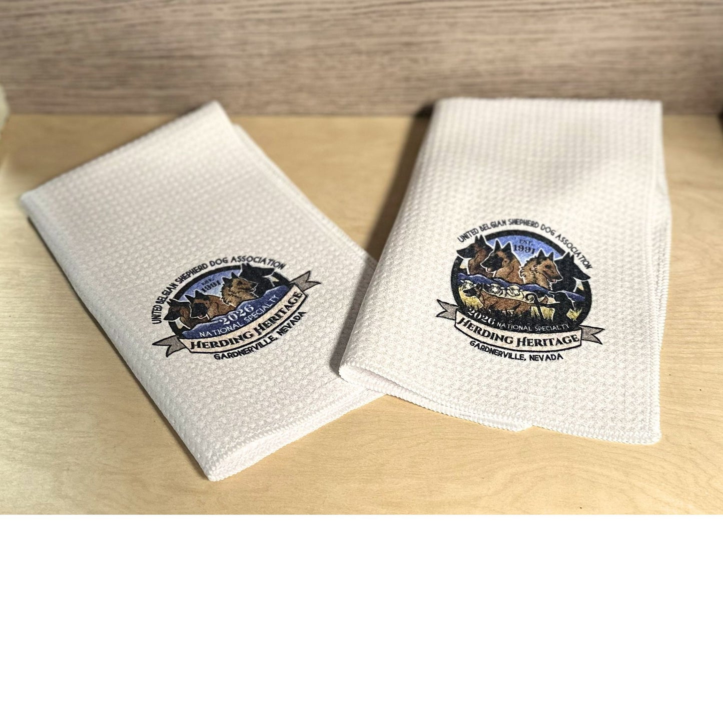 UBSDA Logo Waffle Weave Kitchen Towel