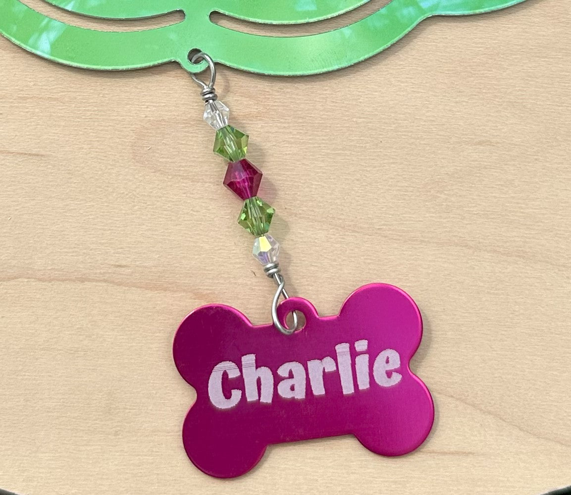 Personalized Dog Head Aluminum Wind Spinner, Golden Retriever, Belgian Sheepdog, Great Dane