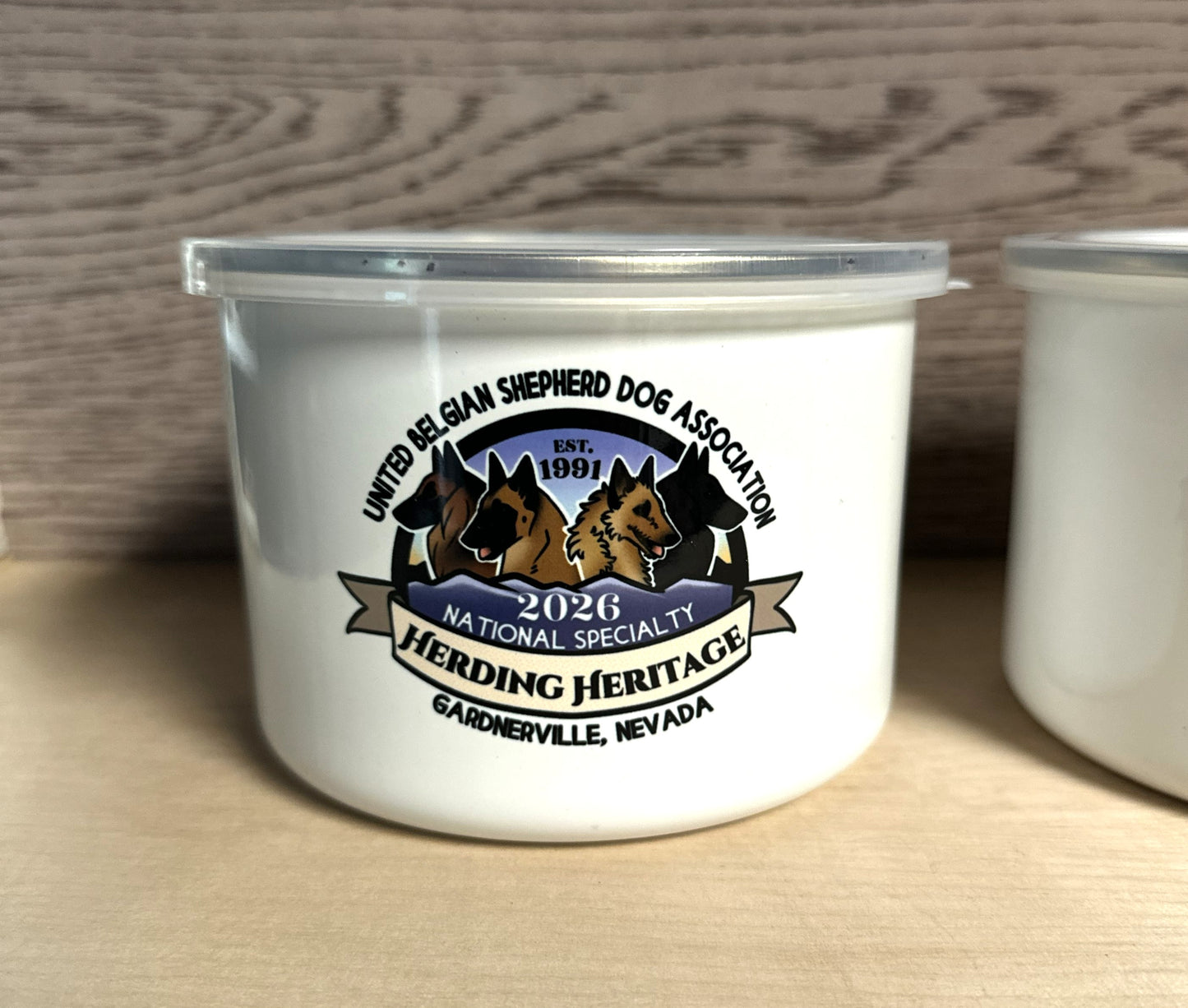UBSDA Logo Metal Enamel 26oz Lidded Bowl