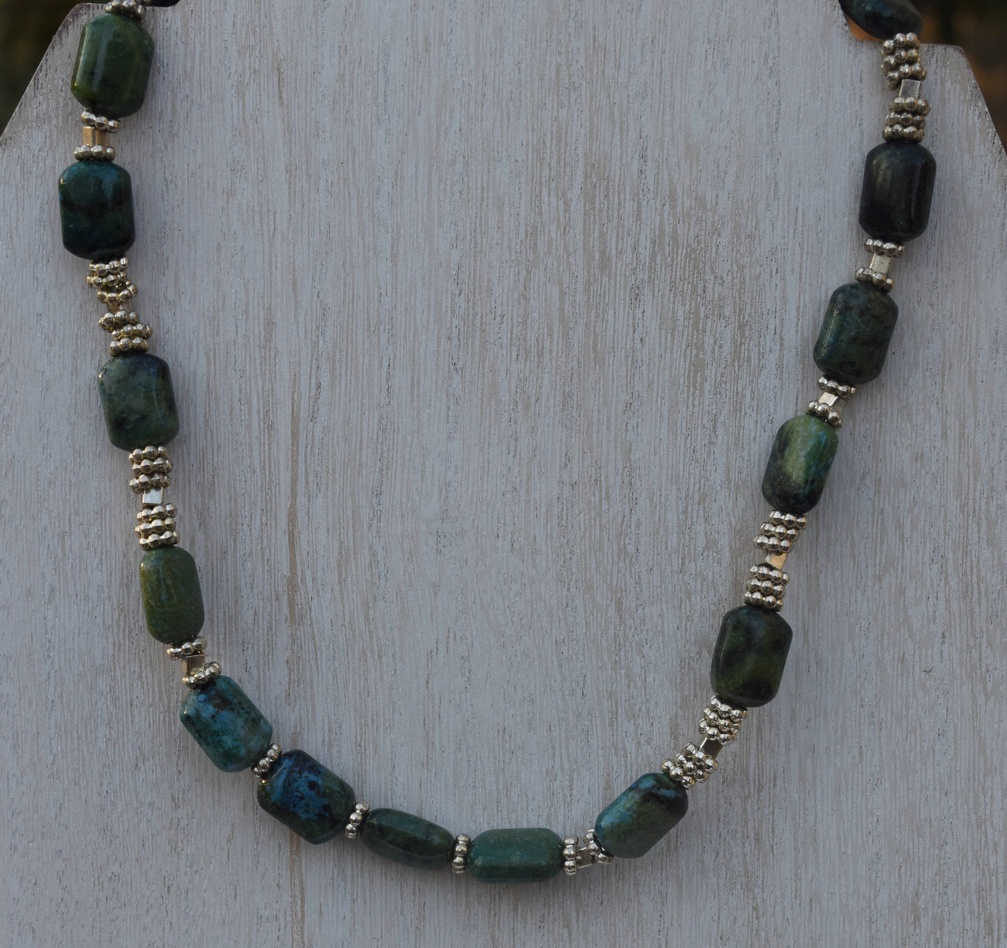 Chrysocolla Jewelry Set, Necklace and Bracelet, Mother's Day Gift