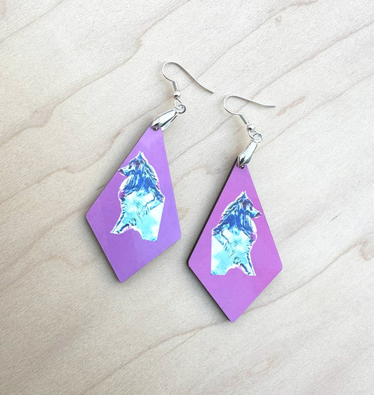 Belgian Sheepdog Earrings, Silver Plated Ear Wires