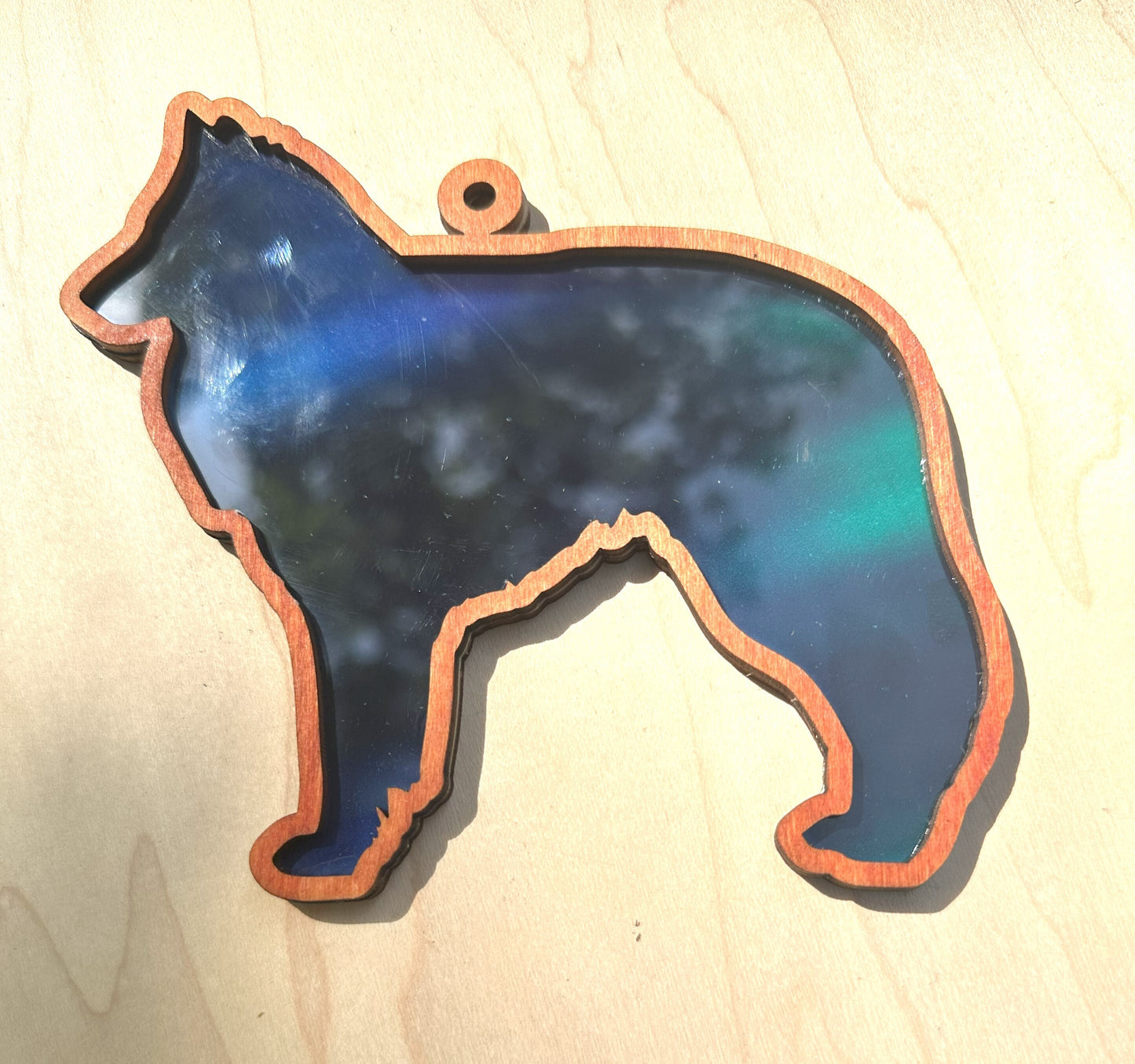 Belgian Sheepdog Sun Catcher, Northern Lights