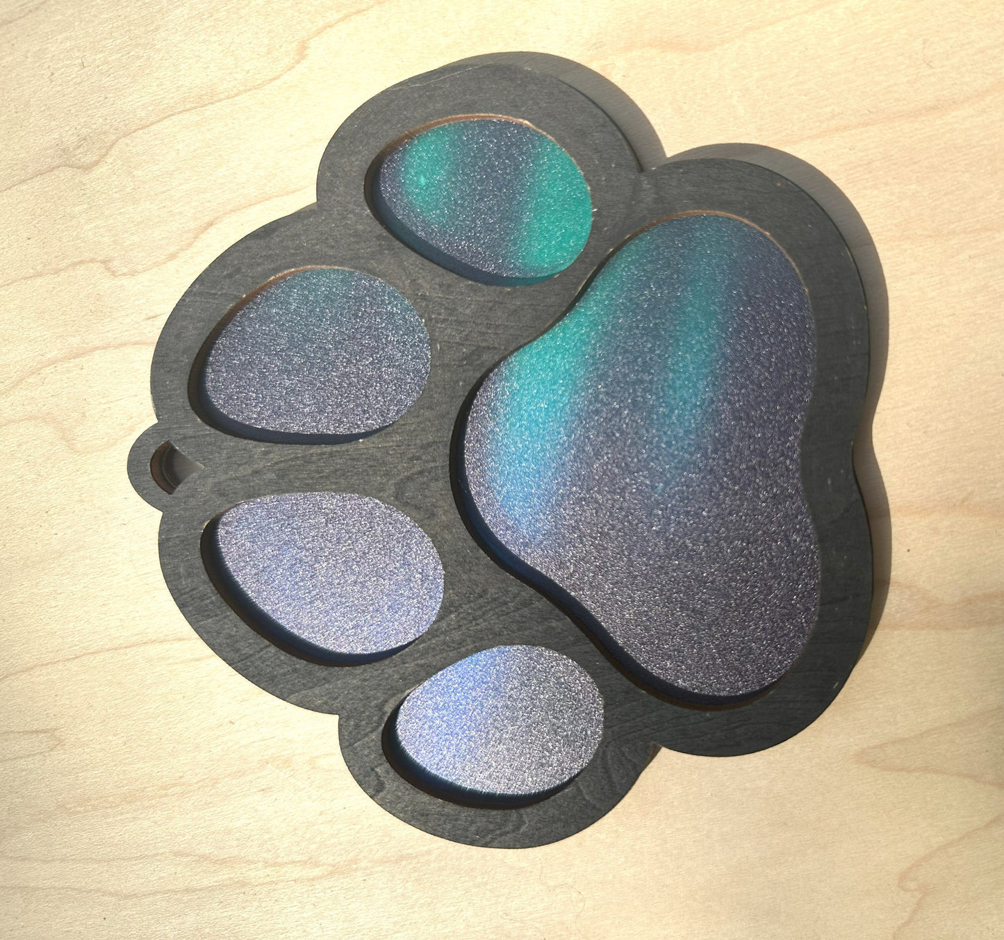 Dog Paw Sun Catcher, Northern Lights
