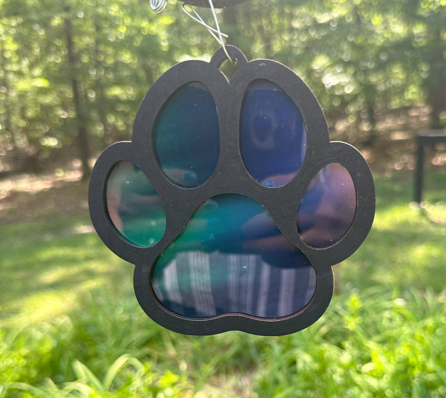 Dog Paw Sun Catcher, Northern Lights