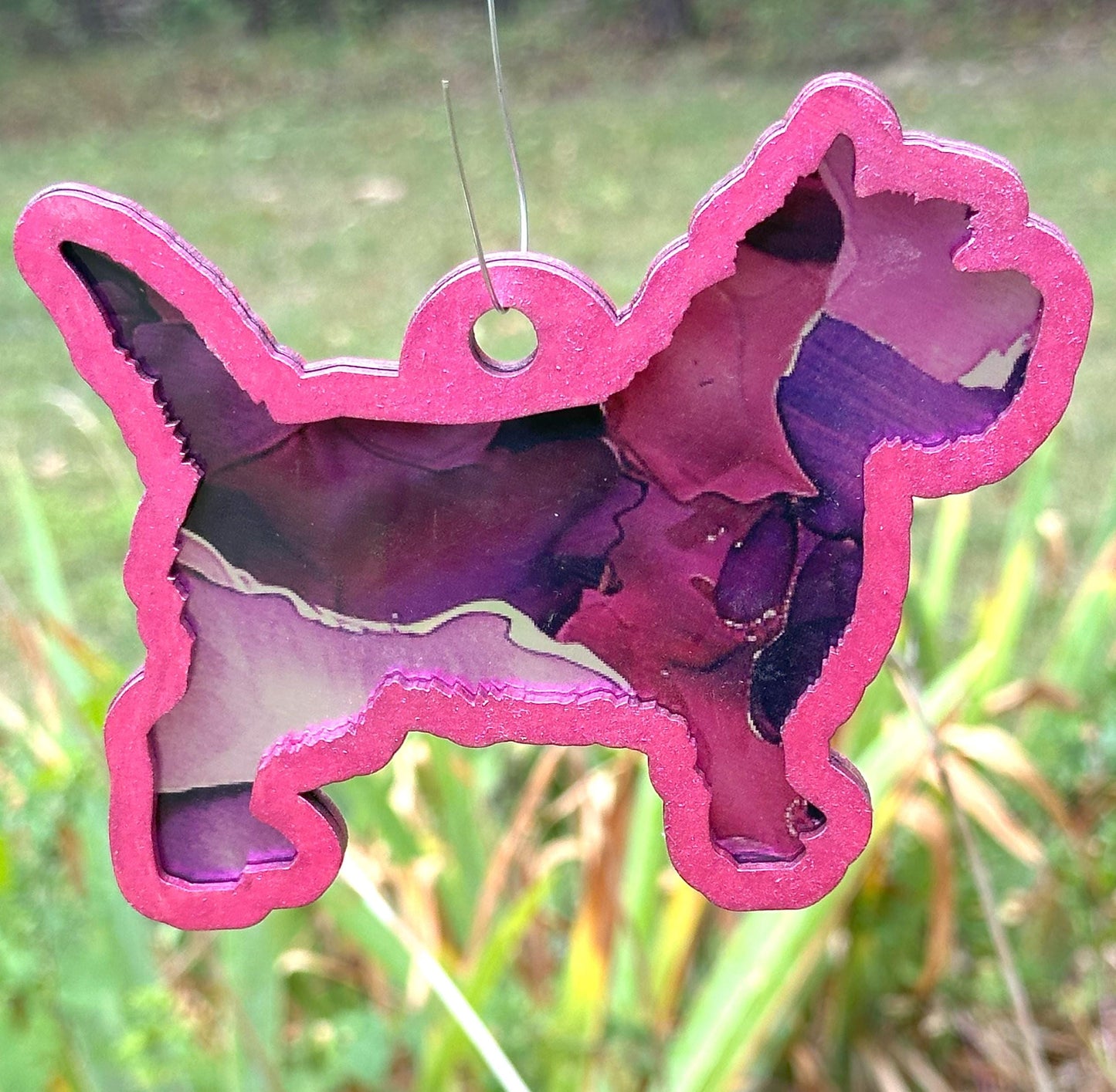 Cairn Terrier Suncatcher, Hand Painted Double Sided, Dog Lover Gift