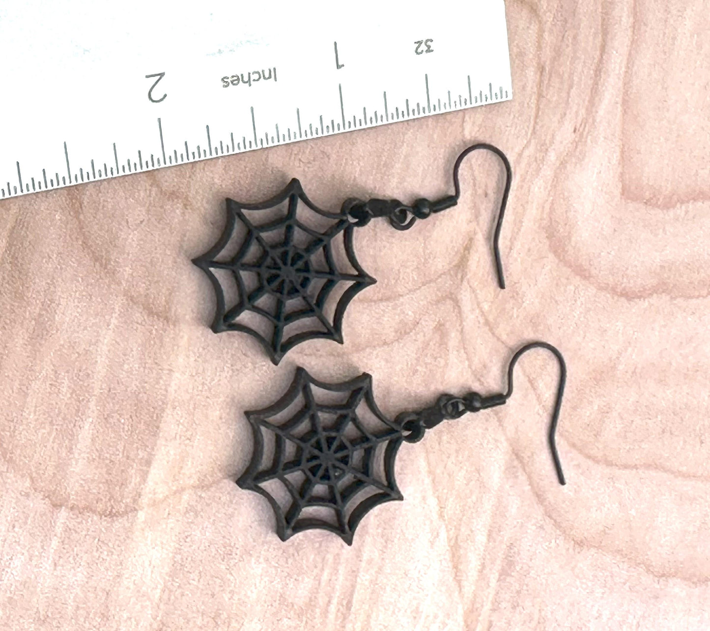 Spiderweb Earrings, Stainless Steel Ear Wires