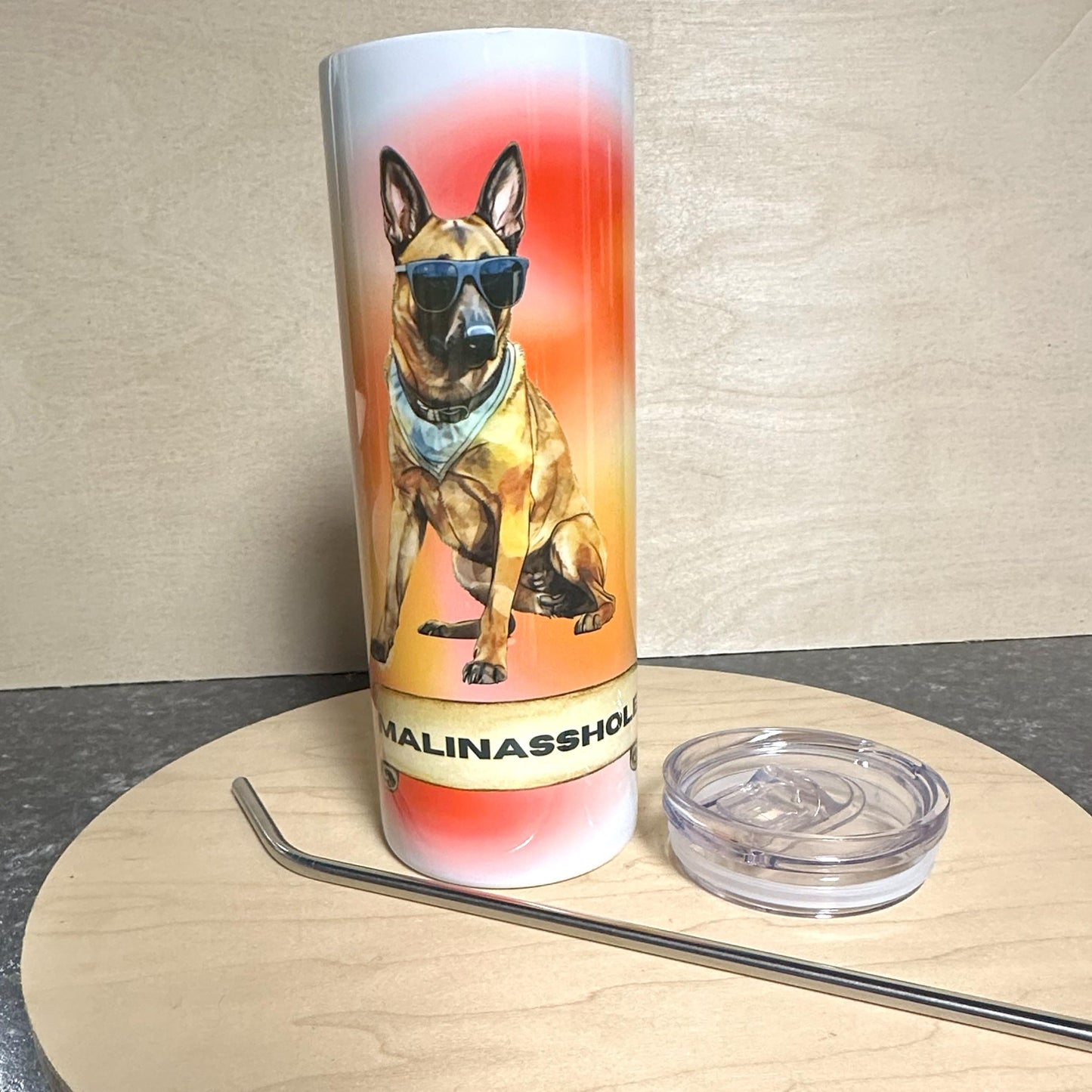 Funny Belgian Malinois Tumbler, Belgian Shepherd, Maligator Gift, Malinasshole 20oz