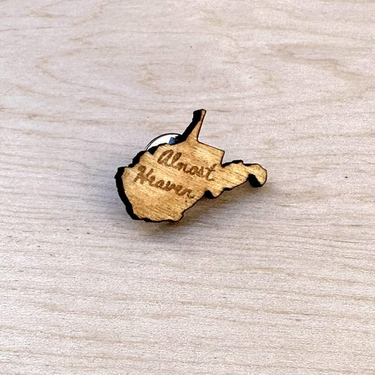 West Virginia Almost Heaven Oak Lapel Pin