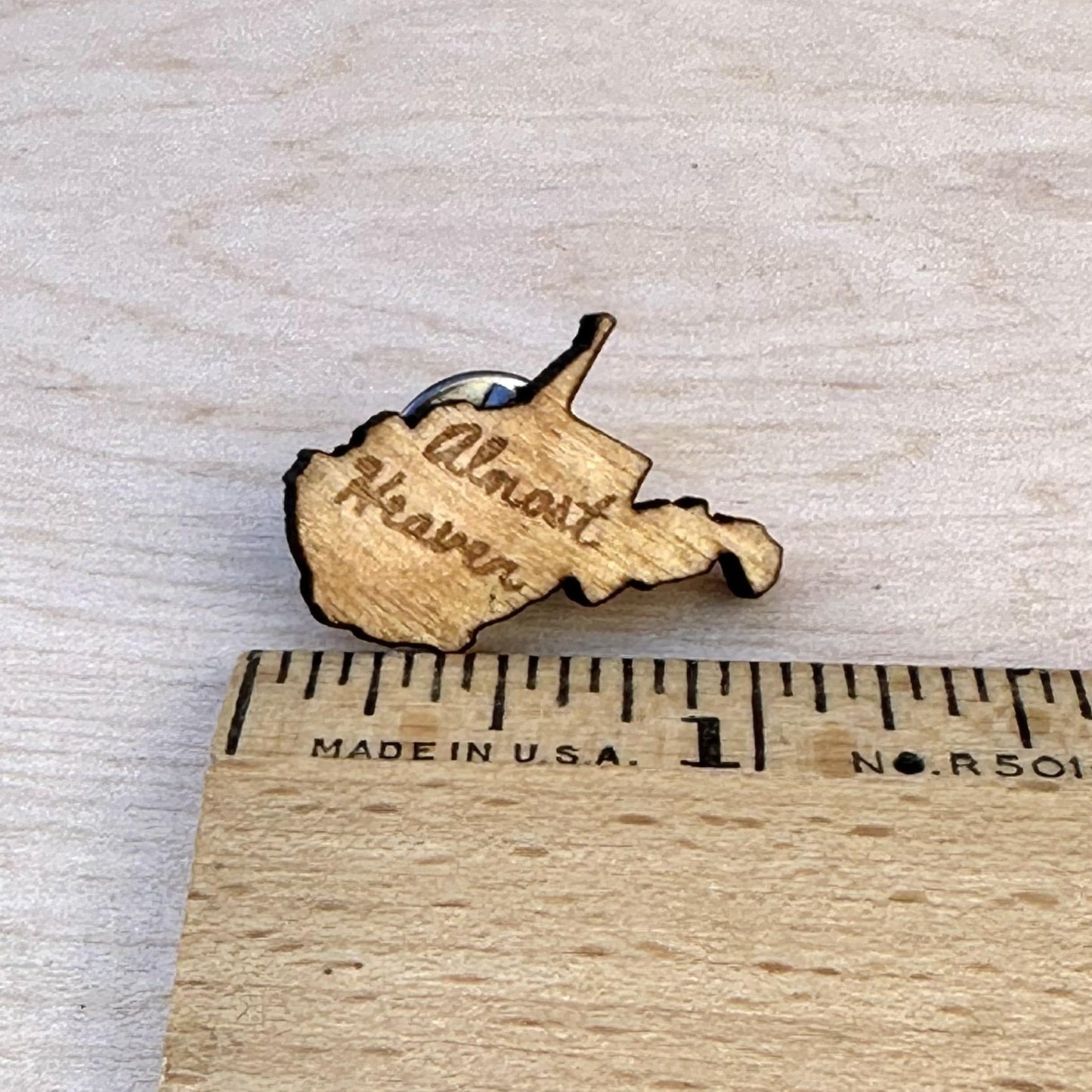 West Virginia Almost Heaven Oak Lapel Pin