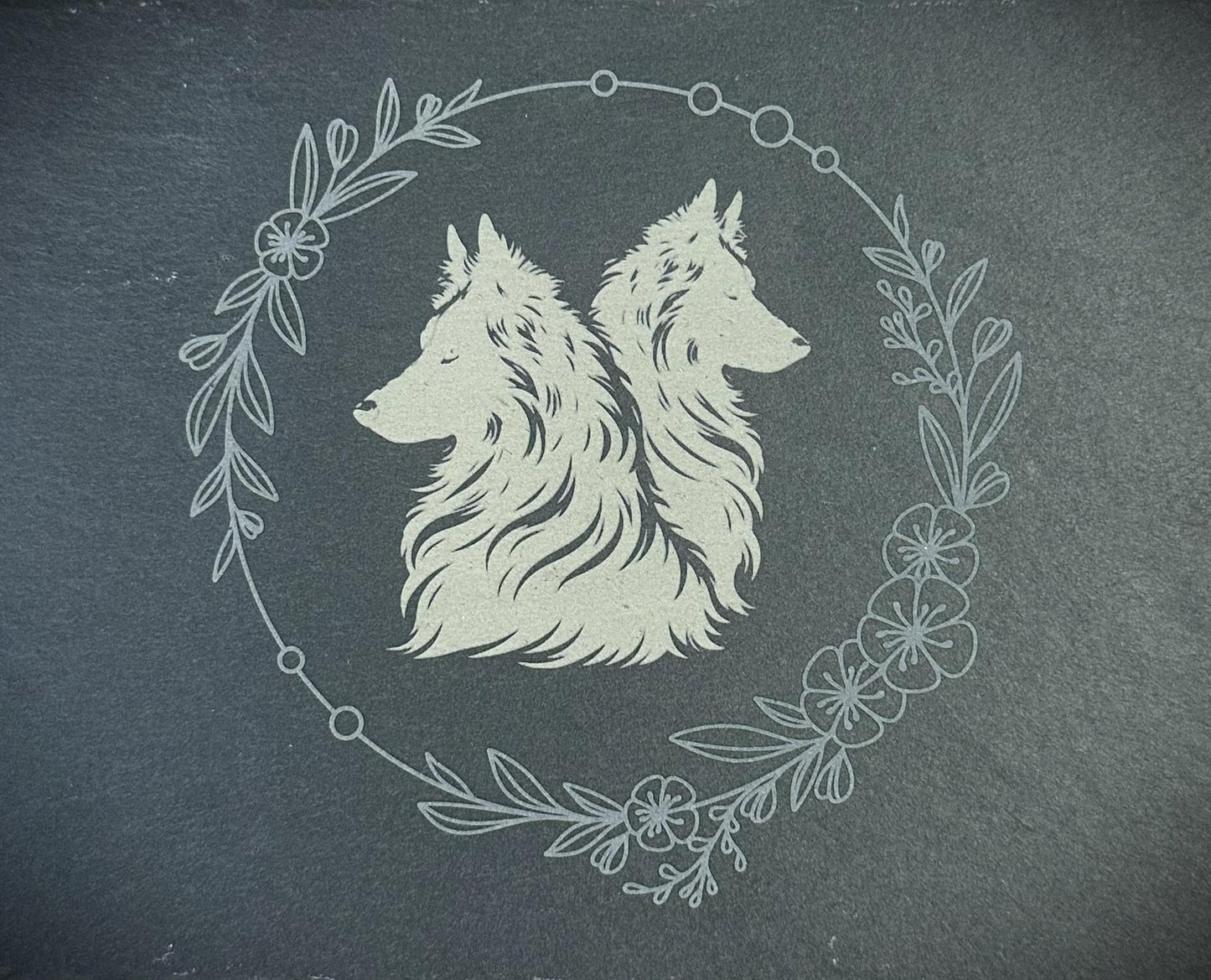 Belgian Sheepdog Slate Cheese Board