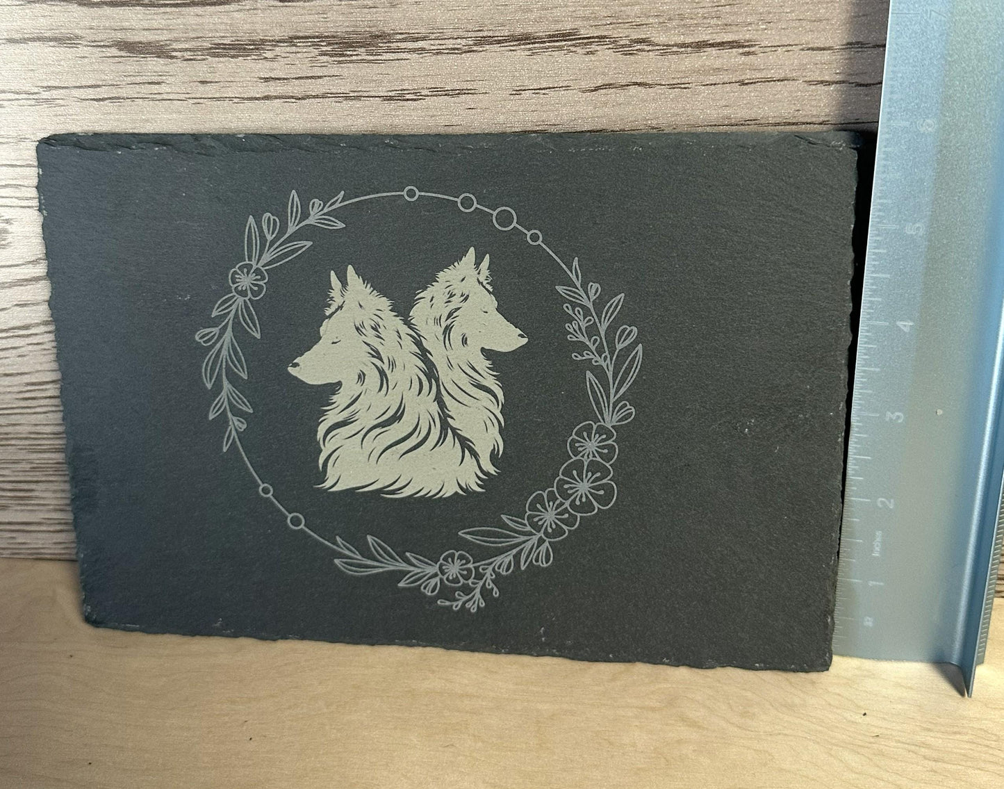 Belgian Sheepdog Slate Cheese Board