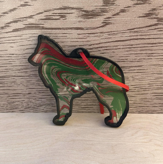 Belgian Sheepdog Sun Catcher Christmas Ornament