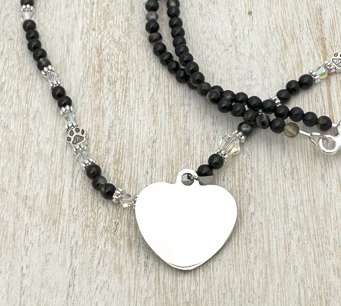 Handmade Belgian Sheepdog Necklace, 20"