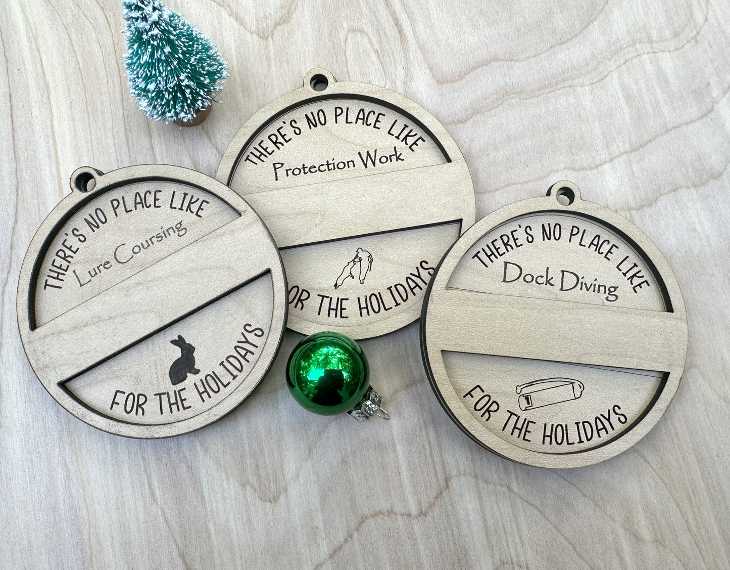 Dog Sport Wood Christmas Ornaments, Personalized, Multiple Sports