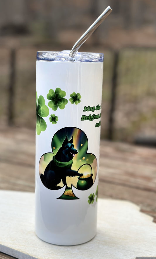 Belgian Sheepdog Saint Patrick's Day Tumbler