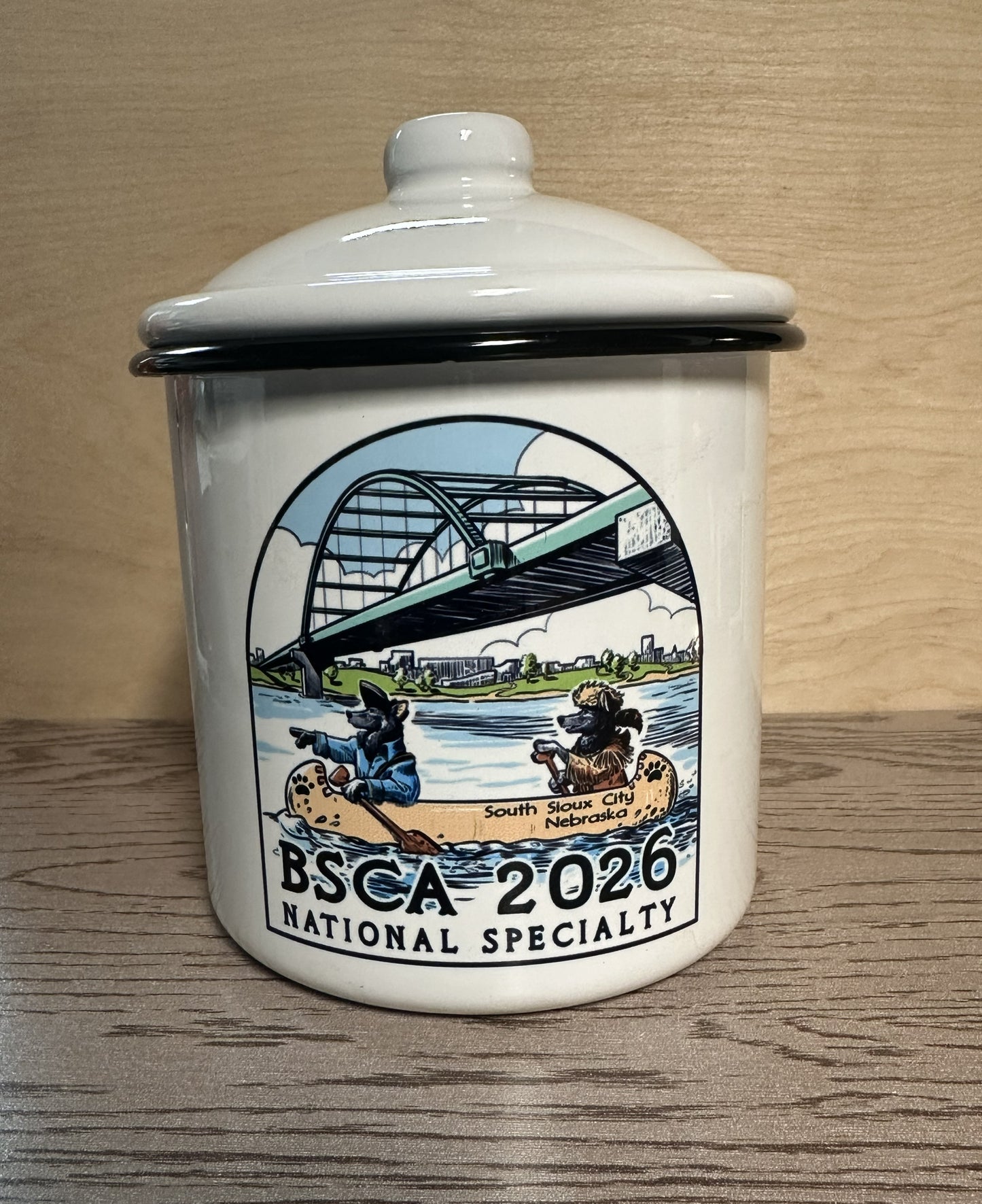 Customized Metal Enamel Pet Treat Jar