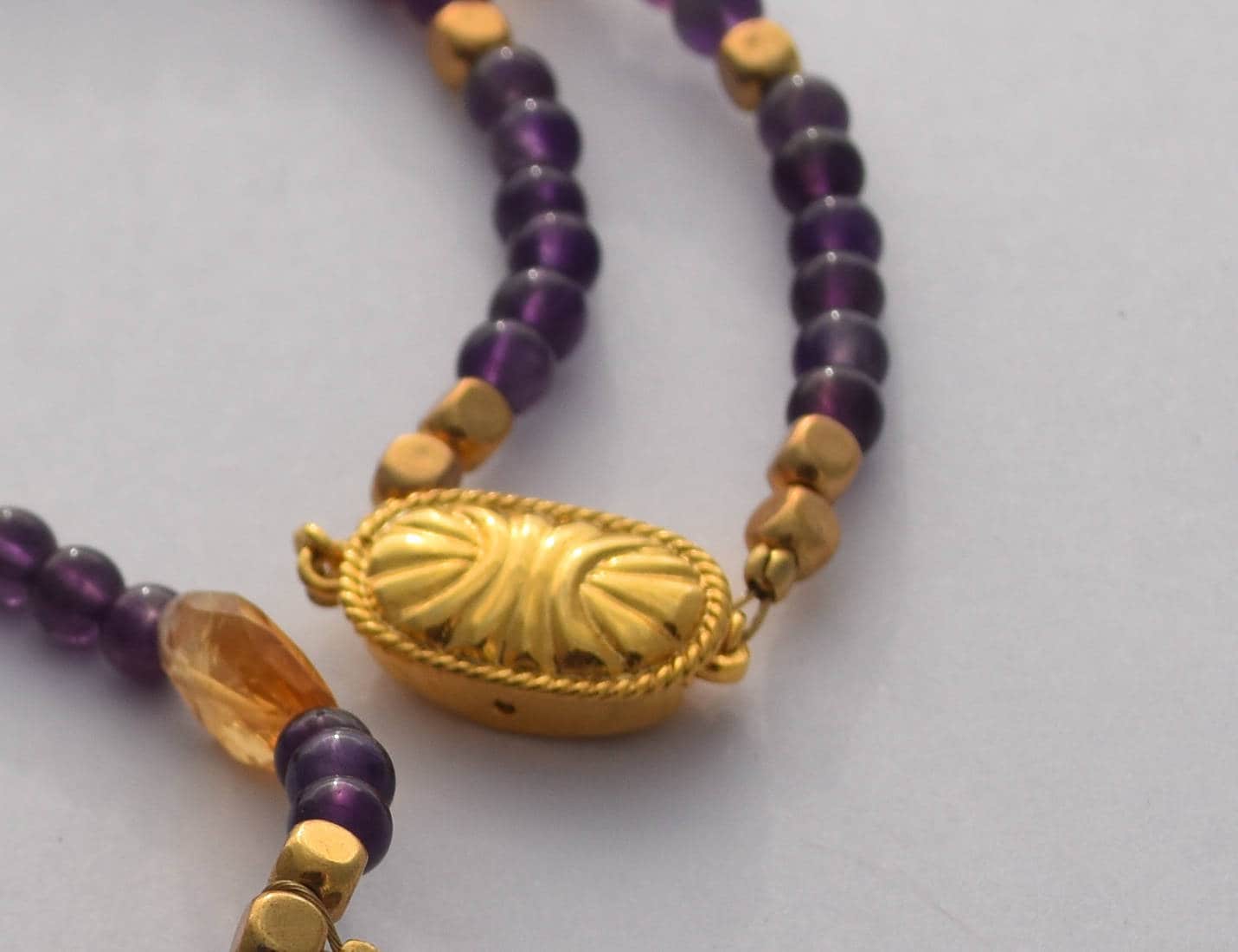 Amethyst and Citrine  Necklace