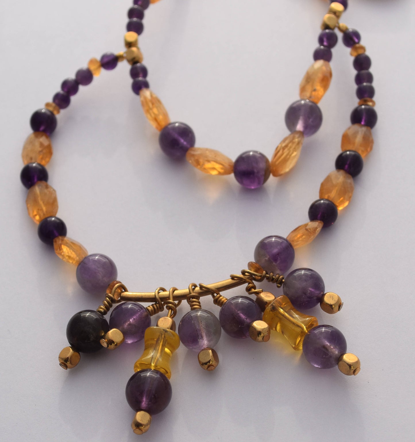 Amethyst and Citrine  Necklace