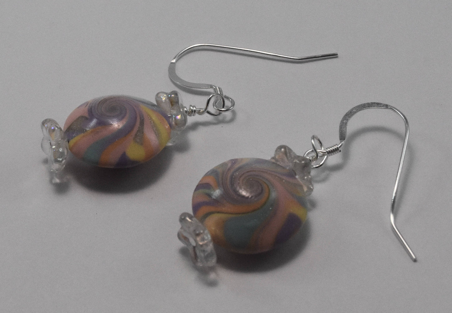 Pastel Polymer Clay Bead Earrings