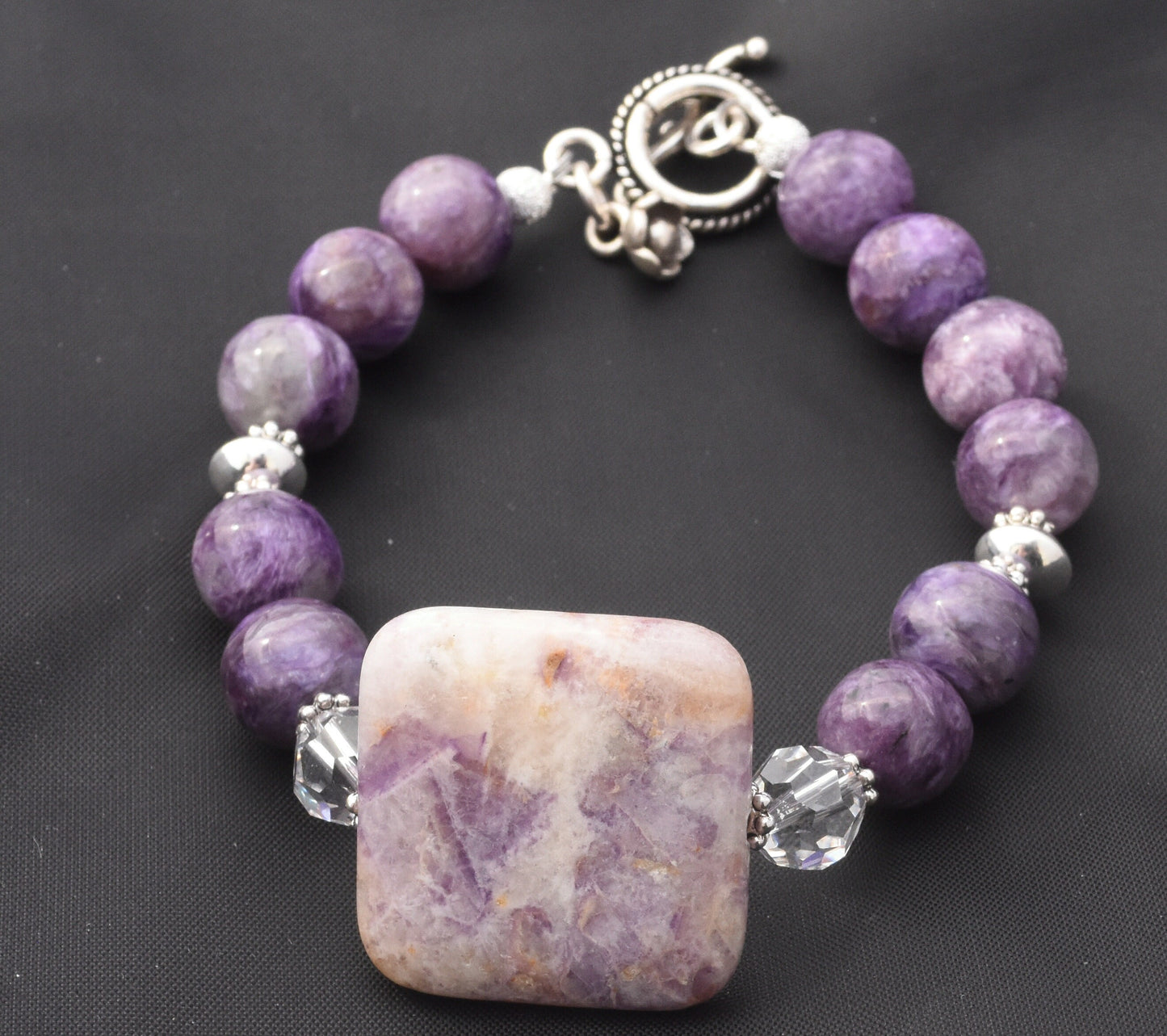 Charoite Bead Bracelet