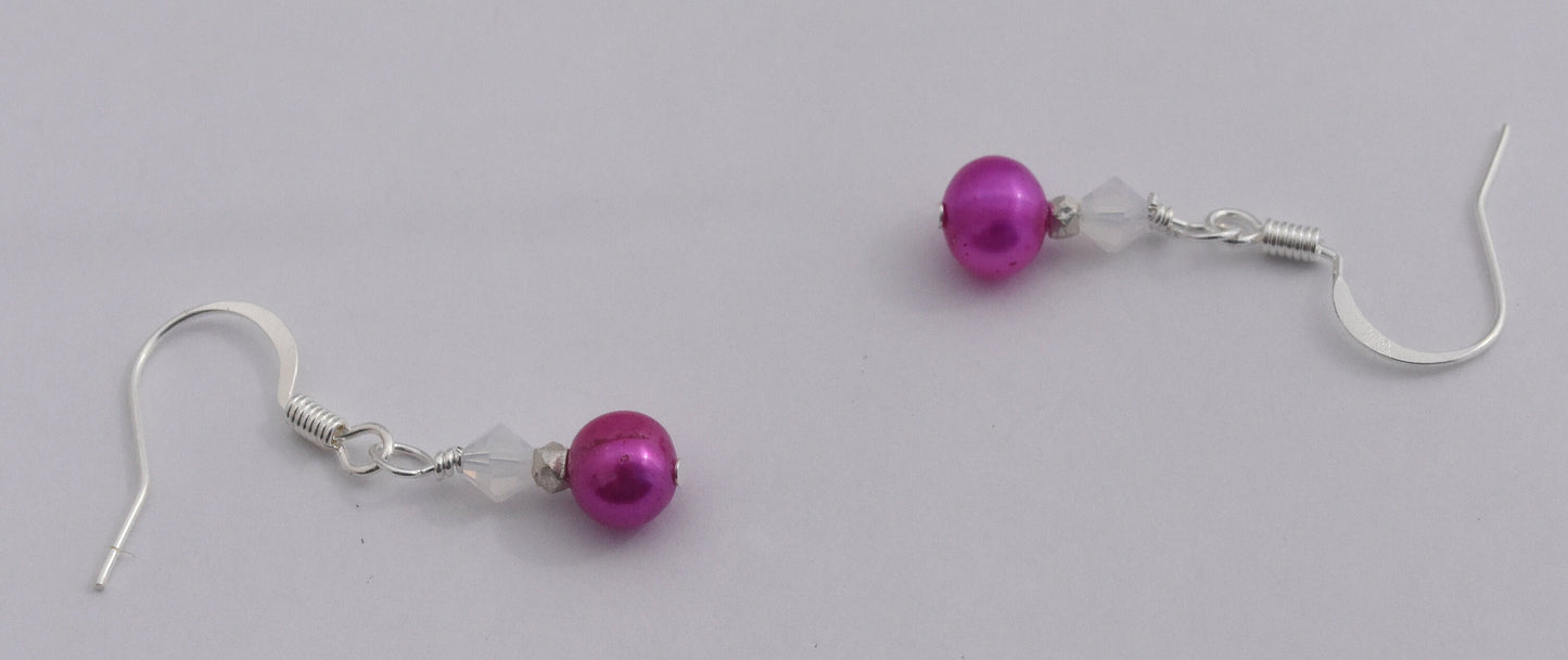 Pink Pearl Earrings