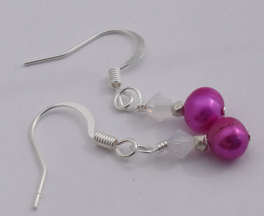 Pink Pearl Earrings