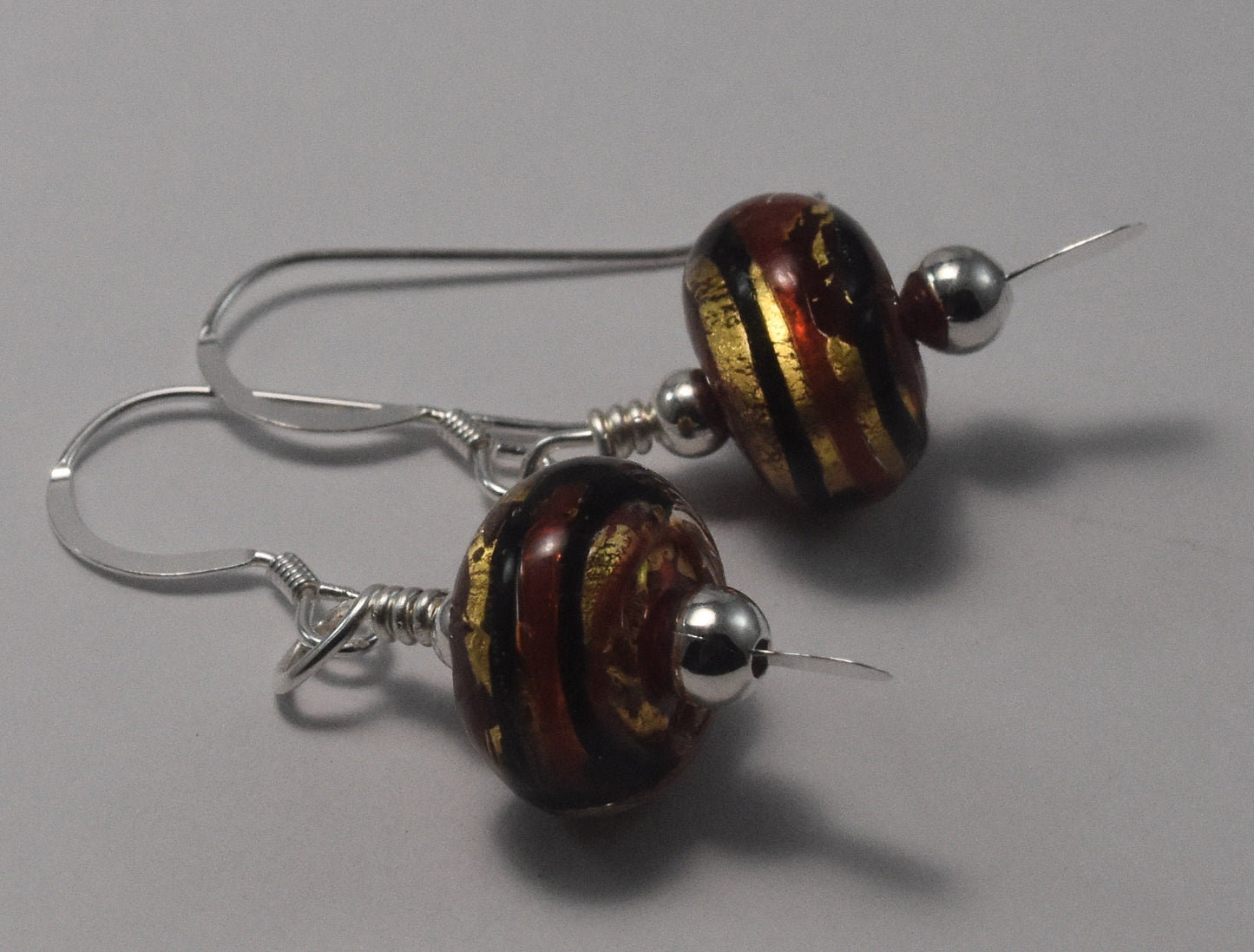 Red Lampwork Earrings