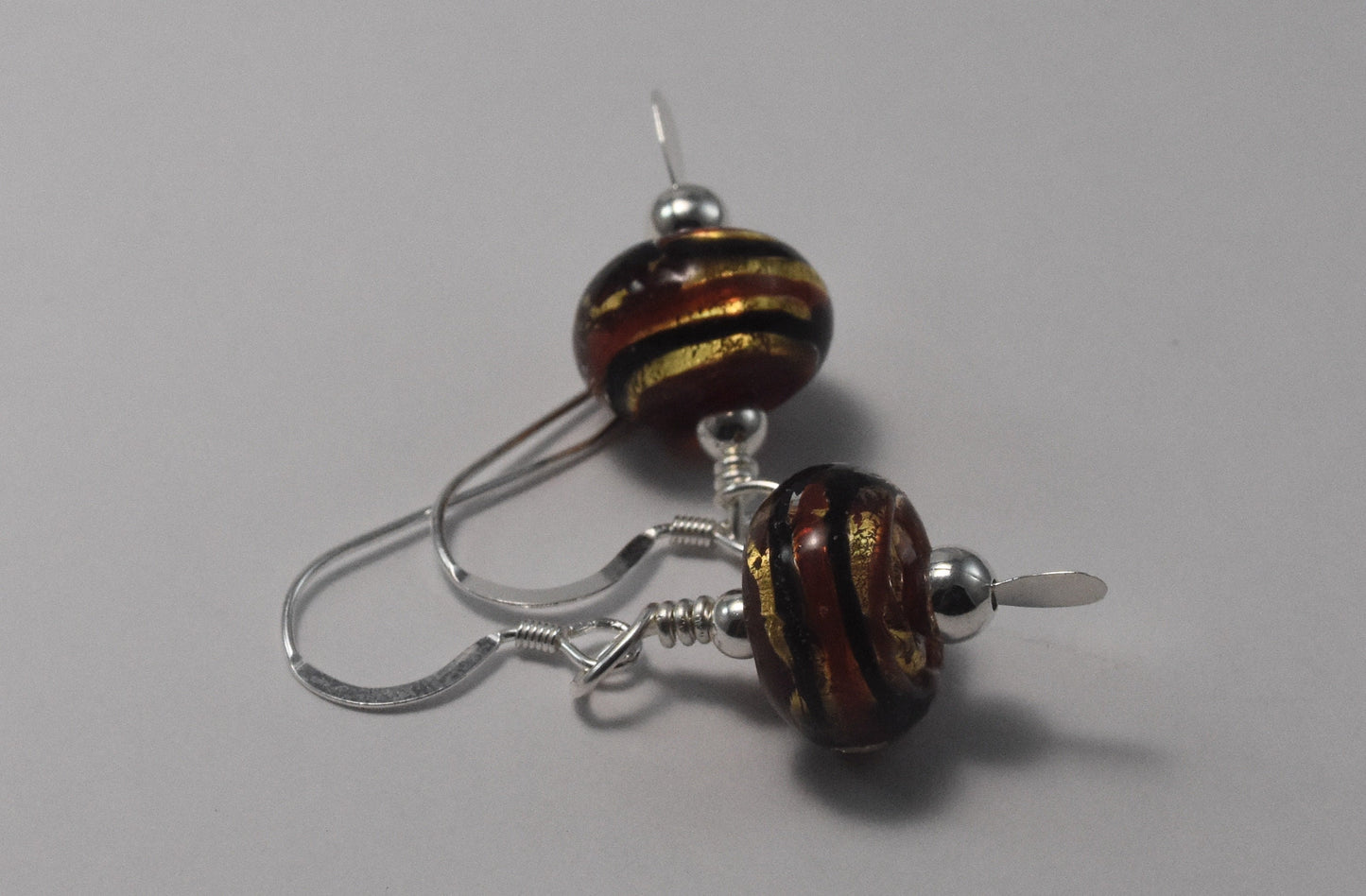 Red Lampwork Earrings